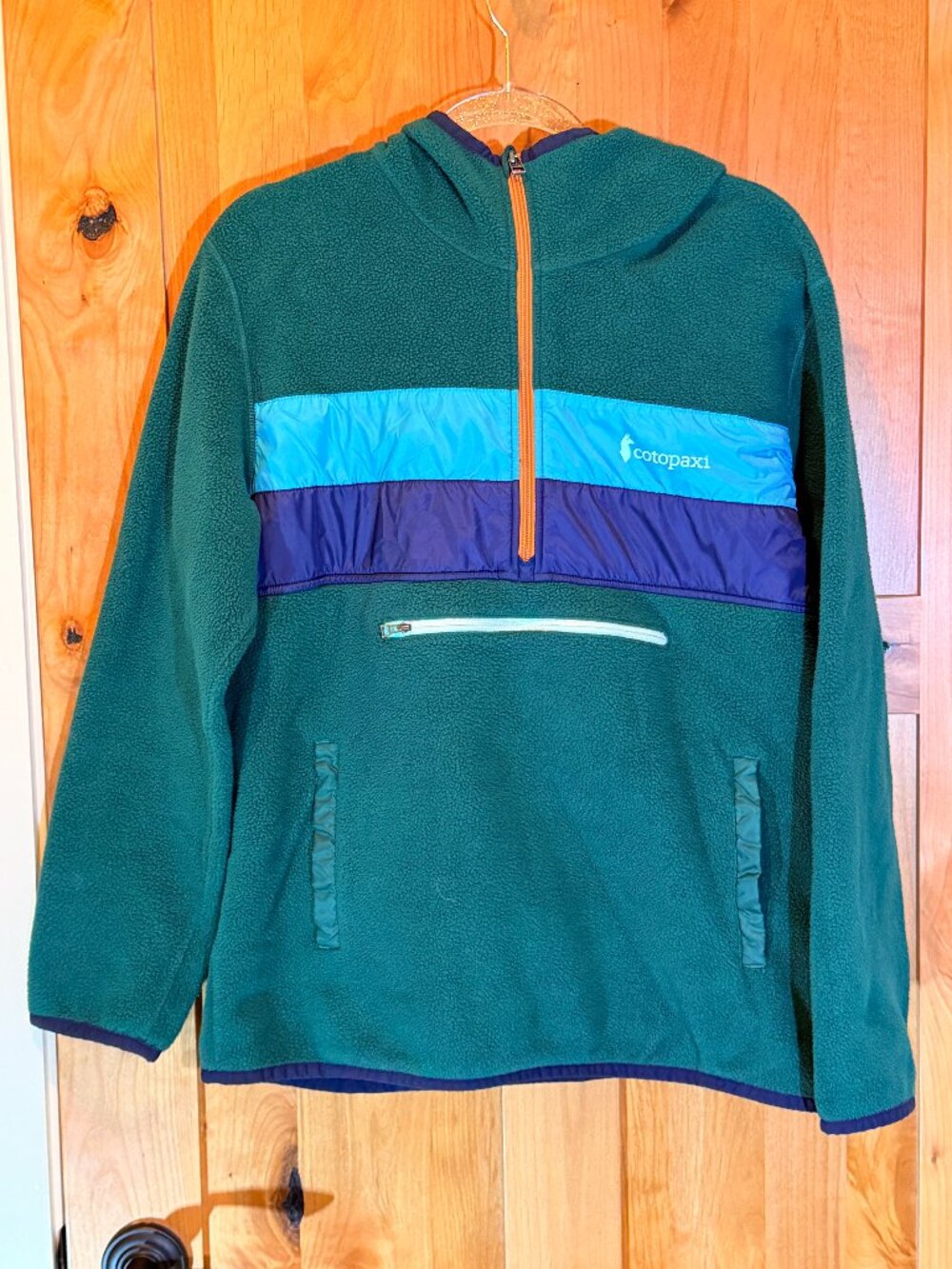 Cotopaxi Teal Fleece Half Zip Hooded Pullover XL